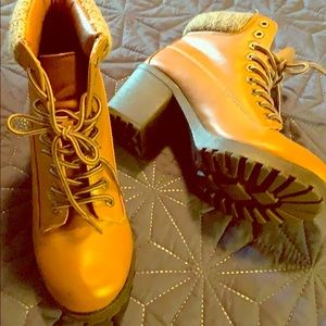 Tan boots